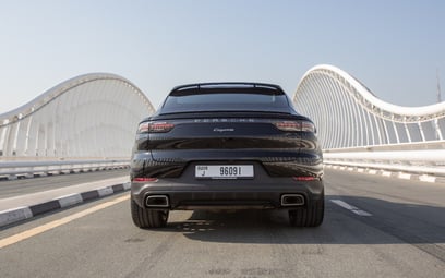 Black Porsche Cayenne coupe for rent in Dubai 0