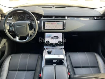 Black Range Rover Velar for rent in Abu-Dhabi 2