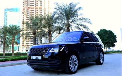 Black Range Rover Vogue for rent in Abu-Dhabi