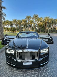 Black Rolls Royce Dawn for rent in Dubai 1