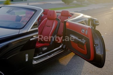 Black Rolls Royce Dawn Black Badge for rent in Abu-Dhabi 2