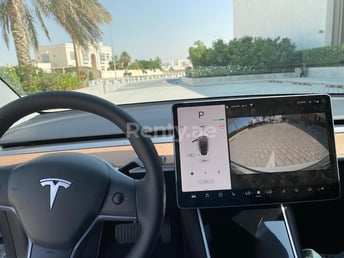 White Tesla Model 3 for rent in Dubai 5