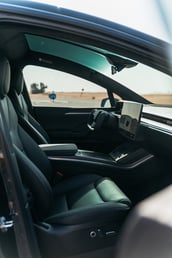 Black Tesla Model X Plaid for rent in Dubai 5
