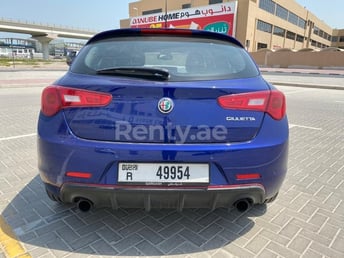 Blue Alfa Romeo Giulietta for rent in Dubai 1