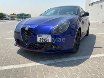Blue Alfa Romeo Giulietta for rent in Dubai 3