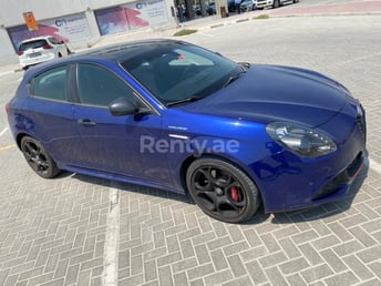 Blue Alfa Romeo Giulietta for rent in Dubai 4