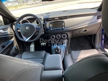 Blue Alfa Romeo Giulietta for rent in Dubai 5