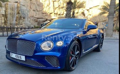 Синий Bentley Continental GT в аренду в Sharjah