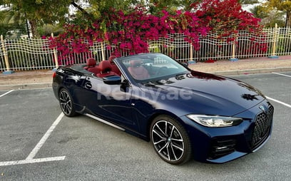 Blue BMW 430 Convertible for rent in Dubai