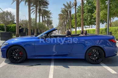 Blue BMW 4 Series, 440i for rent in Abu-Dhabi 2