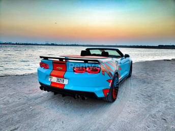 Blue CAMARO GULF LIVERY EDITION for rent in Abu-Dhabi 2