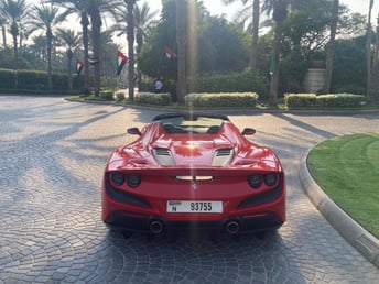 Red Ferrari F8 Spider for rent in Dubai 3
