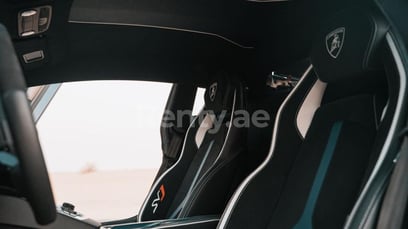 Blue Lamborghini Aventador SVJ 63 for rent in Dubai 1