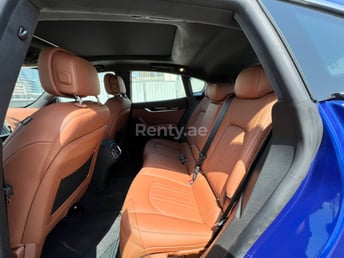 Blue Maserati Levante HYBRID 2022 for rent in Dubai 3