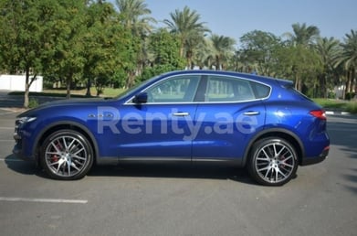 Blue Maserati Levante S for rent in Dubai 0