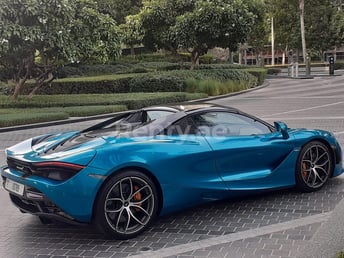 Blue McLaren 720 S Spyder for rent in Dubai 6