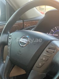 Blue Nissan Patrol V8 for rent in Abu-Dhabi 2