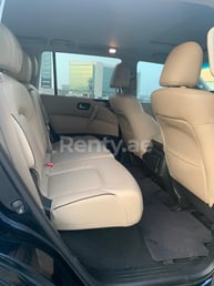 Blue Nissan Patrol V8 for rent in Dubai 3