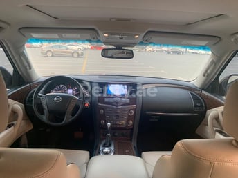 Blue Nissan Patrol V8 for rent in Sharjah 4