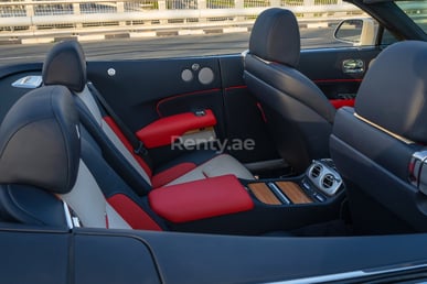 White Rolls Royce Dawn, Exclusive 3-color interior for rent in Dubai 5