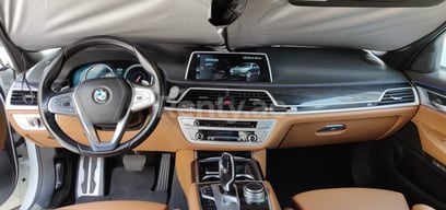 Bright White BMW 7 Series for rent in Sharjah 4