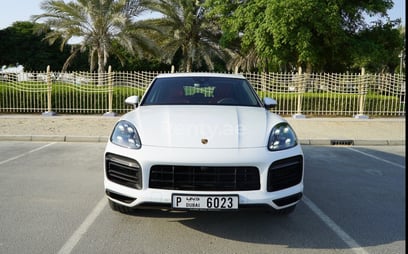 Bright White Porsche Cayenne for rent in Abu-Dhabi