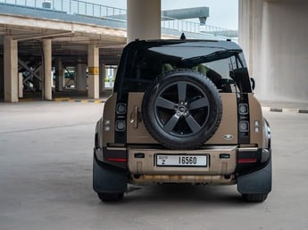 Brown Range Rover Defender V6 X for rent in Dubai 3