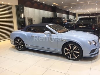Dark Blue Bentley GTC for rent in Dubai 1