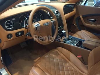 Dark Blue Bentley GTC for rent in Abu-Dhabi 2