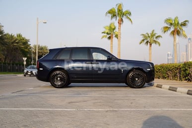 Dark Blue Rolls Royce Cullinan Mansory for rent in Sharjah 3