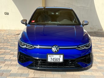 Dark Blue Volkswagen Golf R for rent in Dubai 0