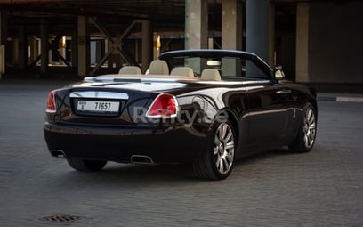 Dark Brown Rolls Royce Dawn for rent in Dubai 1