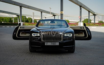 Dark Brown Rolls Royce Dawn for rent in Dubai 2