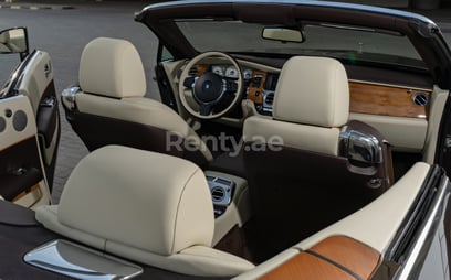 Dark Brown Rolls Royce Dawn for rent in Sharjah 5