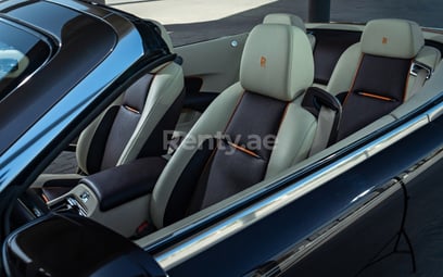 Dark Brown Rolls Royce Dawn for rent in Dubai 6