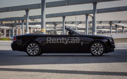 Dark Brown Rolls Royce Dawn for rent in Dubai 8