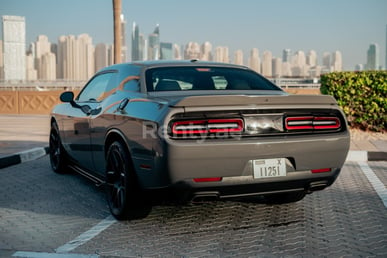 Dark Grey Dodge Challenger for rent in Dubai 2