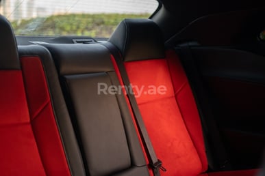 Dark Grey Dodge Challenger for rent in Dubai 5