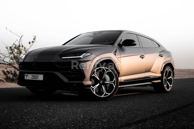 Dark Grey Lamborghini Urus for rent in Dubai 3