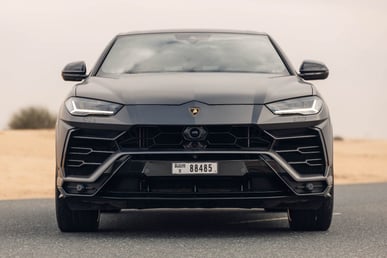 Dark Grey Lamborghini Urus for rent in Dubai 0