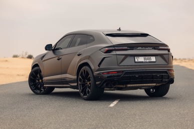 Dark Grey Lamborghini Urus for rent in Dubai 1