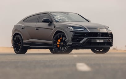 Dark Grey Lamborghini Urus for rent in Dubai