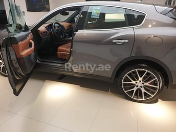 Dark Grey Maserati Levante S for rent in Dubai 0
