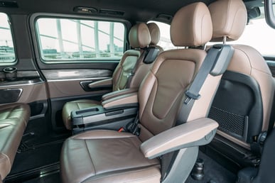 Dark Grey Mercedes V250 for rent in Dubai 6