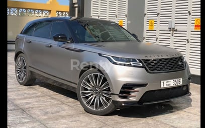 Dark Grey Range Rover Velar for rent in Abu-Dhabi