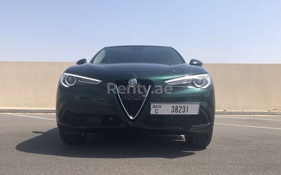 Green Alfa Romeo Stelvio for rent in Dubai