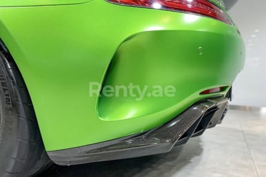 Green Mercedes GT-R for rent in Dubai 4