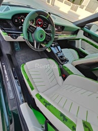 Green Porsche 911 Carrera Turbo S Top Car for rent in Sharjah 2