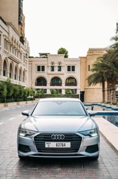 Grey Audi A6 for rent in Sharjah 0