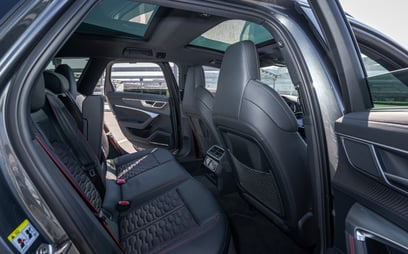 Grey Audi RS6 for rent in Dubai 5